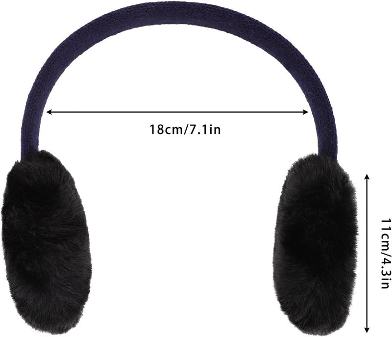 Ztl Kids Knit Earmuffs Soft Plush Ear Warmers Winter Outdoor Ear Muffs for Boys Girls - Image 2